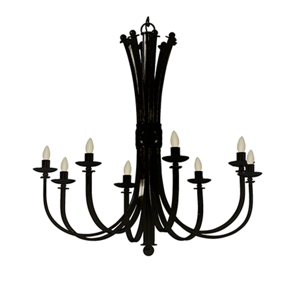 The Lighting Club Chandeliers Black Bali Metal 8 Chandelier Light Black | Antique Bronze RCH62B 6009513024651