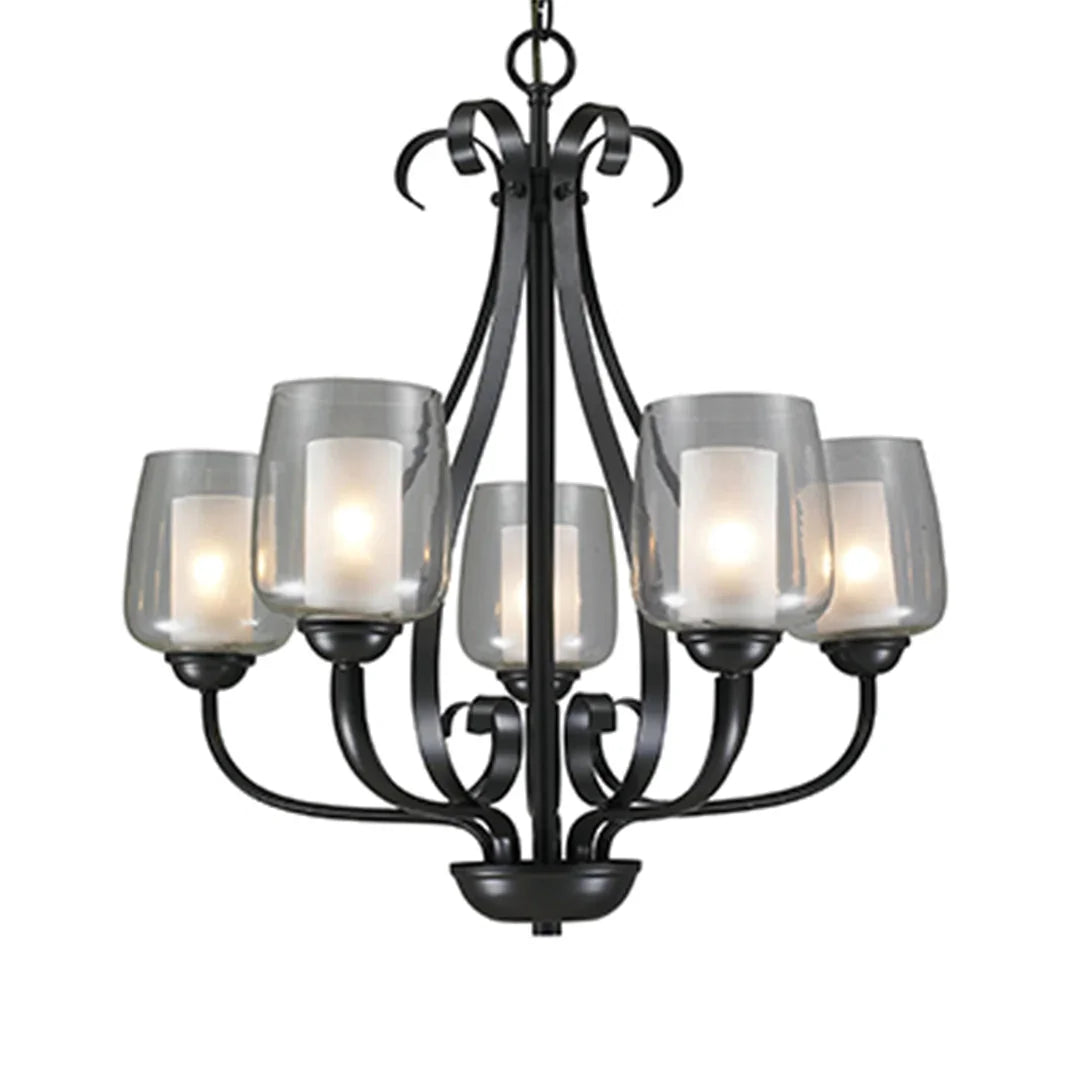 The Lighting Club Chandelier Estate 5-Light Chandelier - Black RCH92 6009513064077
