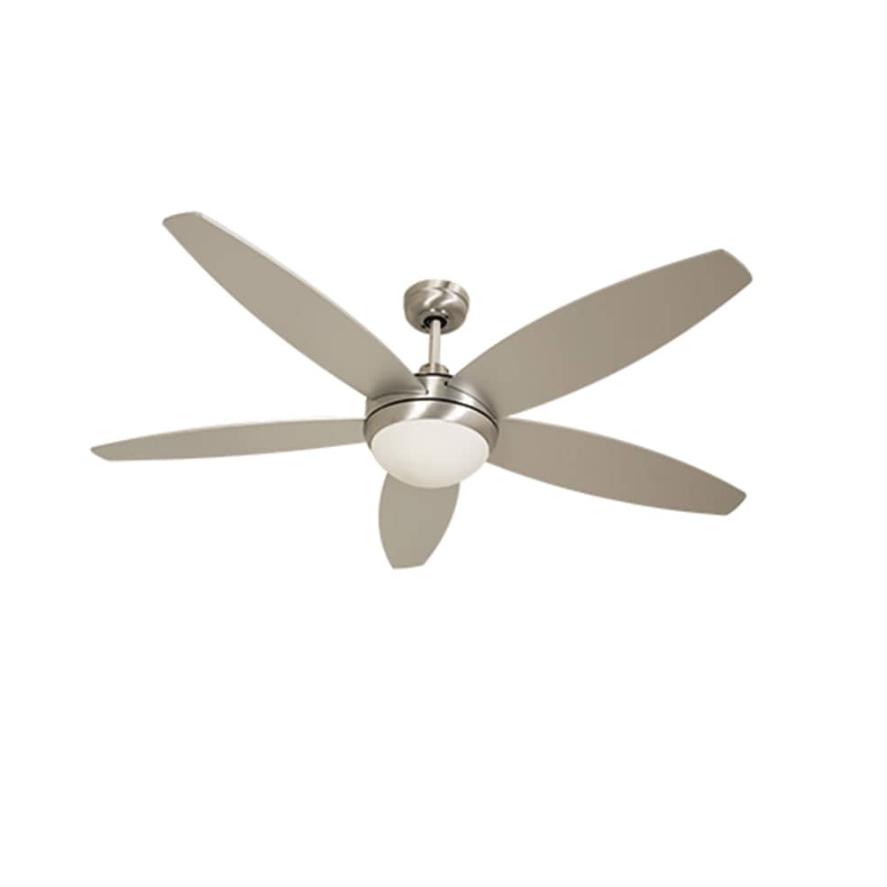 The Lighting Club Ceiling Fans Satin Chrome Lancer Ceiling Fan with Light Satin Chrome | Wood RF31W 6009506473664