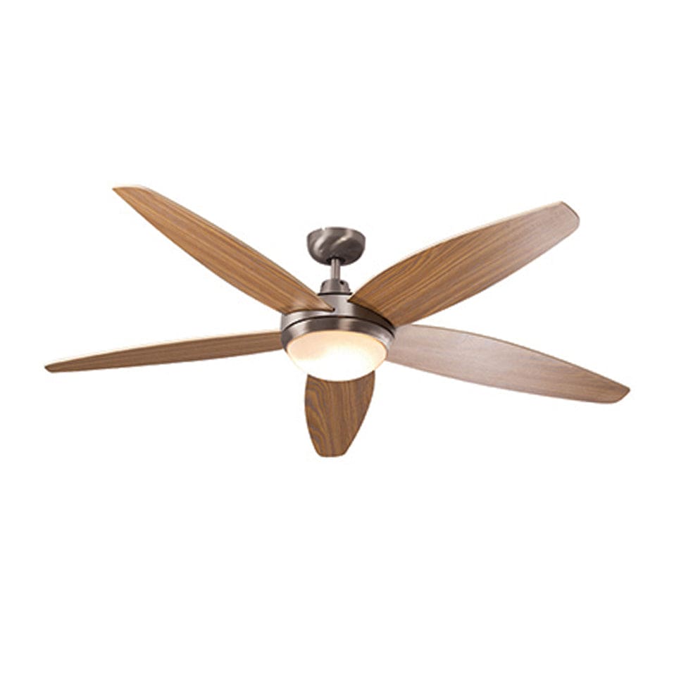 The Lighting Club Ceiling Fans Wood Lancer Ceiling Fan with Light Satin Chrome | Wood RF31WD 6009506474388