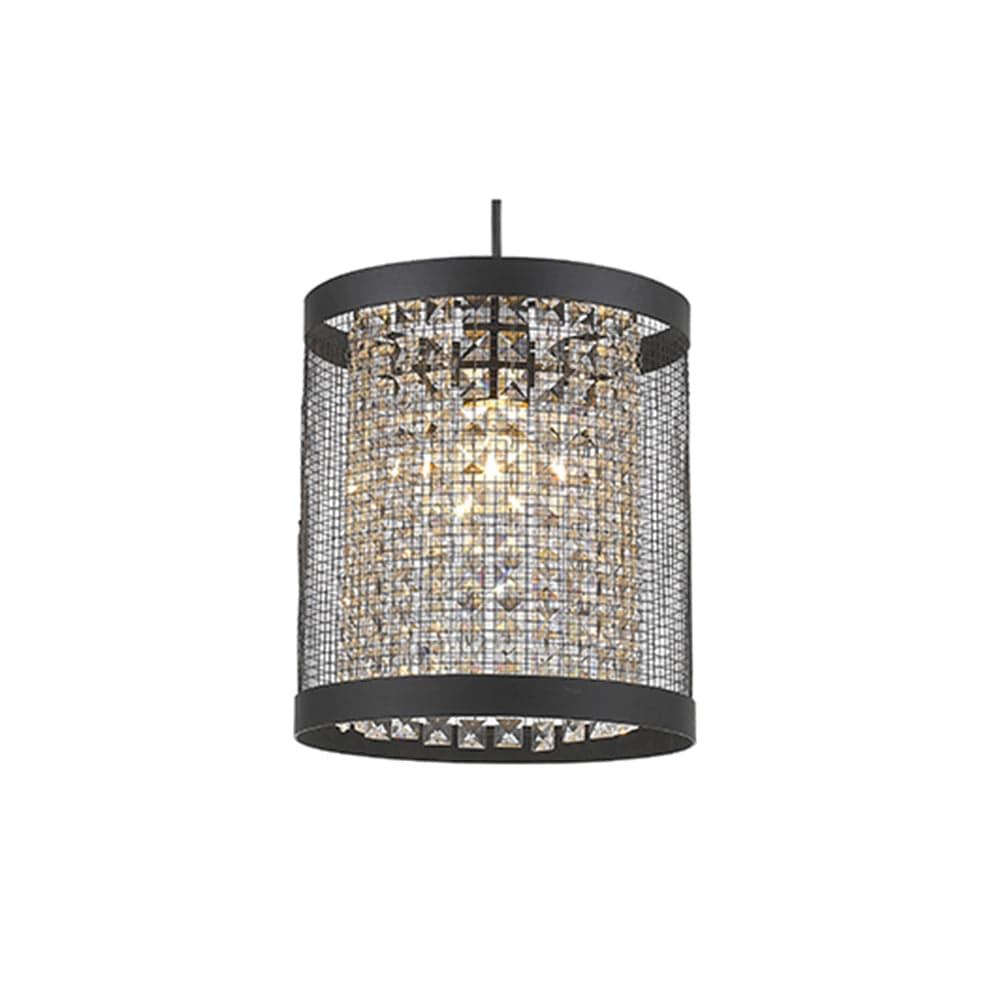 The Lighting Club Pendant Vertical Mesh & Crystal Pendant Light | 2 Sizes RP120 6009513063919