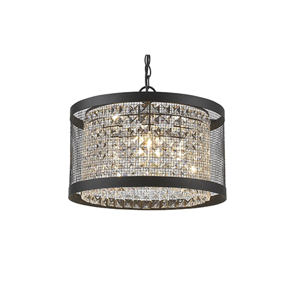 The Lighting Club Pendant Horizontal Mesh & Crystal Pendant Light | 2 Sizes RP121 6009513063926