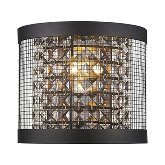 The Lighting Club Wall Light Surface Star Mesh & Crystal Wall Light - Black RW85 6009513064008