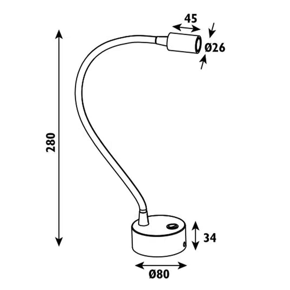 The Lighting Club Wall Light Relay Aluminium Adjustable LED Reading Wall Light RW99B 6009513064589