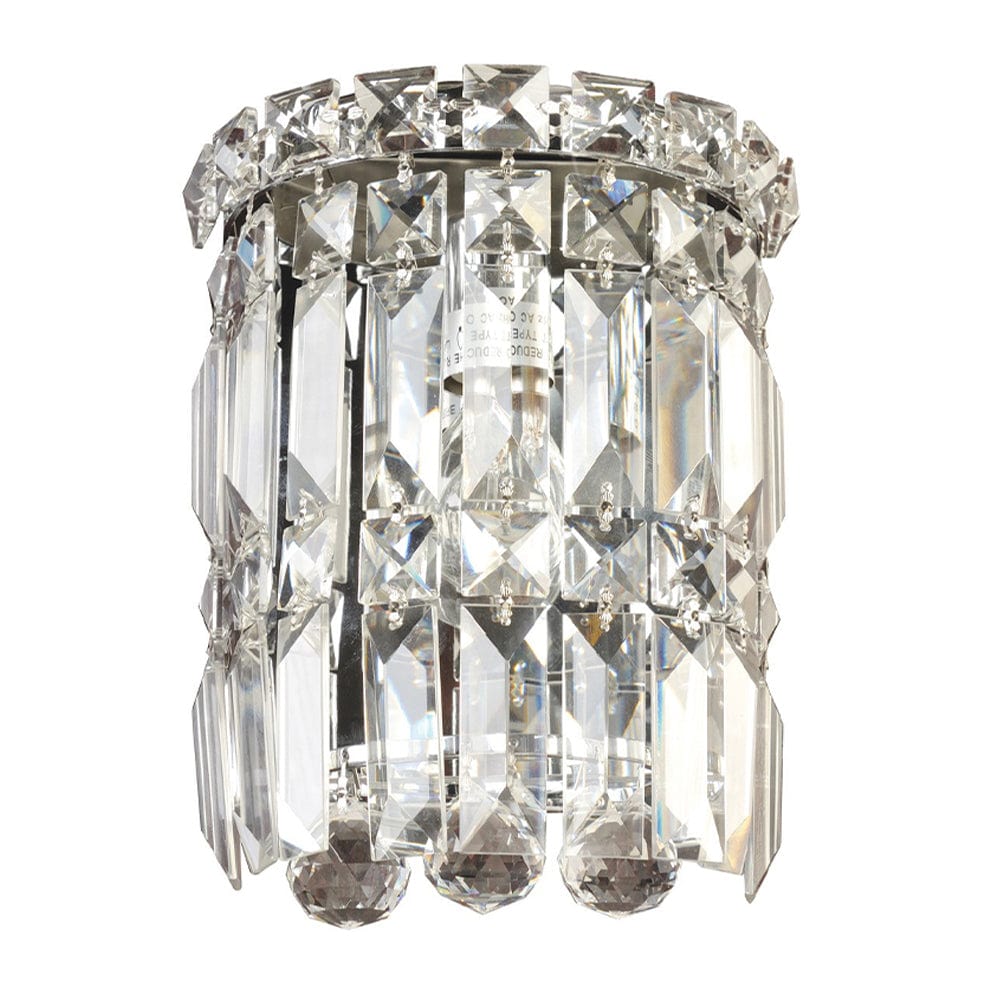 The Lighting Club Wall Light Large Giselle Round Crystal Wall Light Chrome Medium | Large S-KLW-2311/B