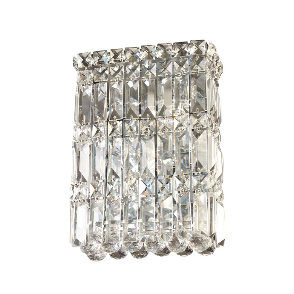 The Lighting Club Wall Light Medium Giselle Square Crystal Wall Light Chrome Medium | Large S-KLW-2316/S