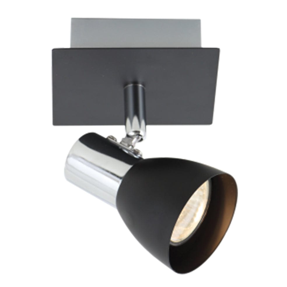 The Lighting Club Spotlight Loretta Ceiling Spotlight | Black and Chrome S056/1 BLACK 6007226056747