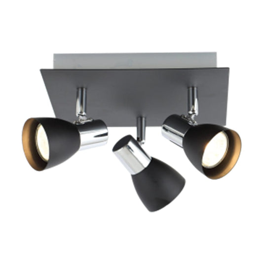 The Lighting Club Spotlight Loretta Ceiling 3 Spotlight | Black and Chrome S056/3 BLACK 6007226056761