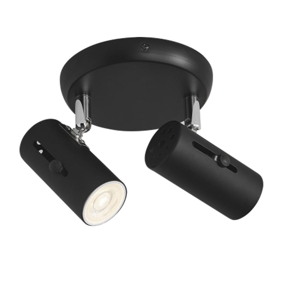 The Lighting Club Ceiling Light Black Rialto Ceiling Spotlight in Matt Black | Matt White S120/2 6007226076028