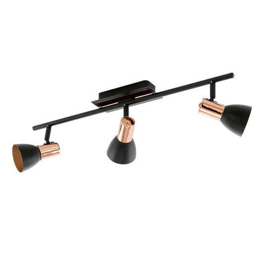 The Lighting Club Spotlight Barnham Triple Spotlight | Black & Copper S155 9002759945862