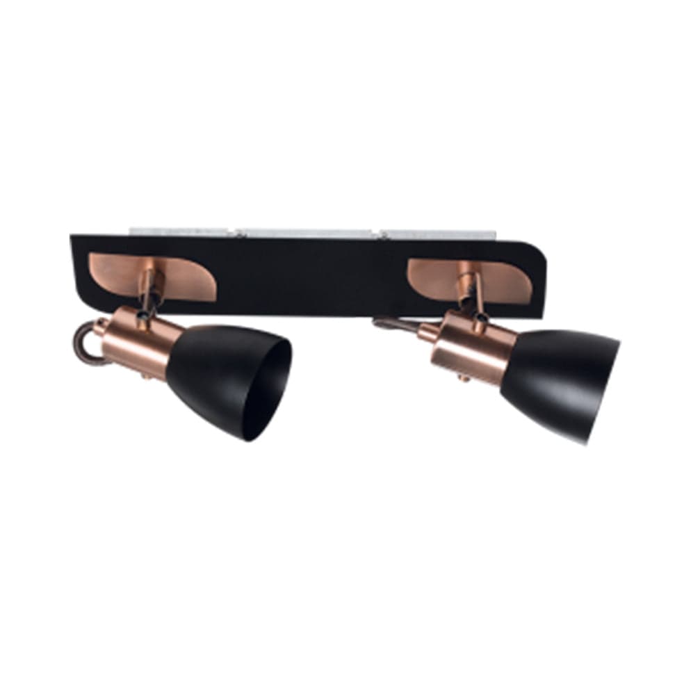 The Lighting Club Spotlight Kayla Aluminium Double Spotlight Black and Copper S156/2 BK/COPPER