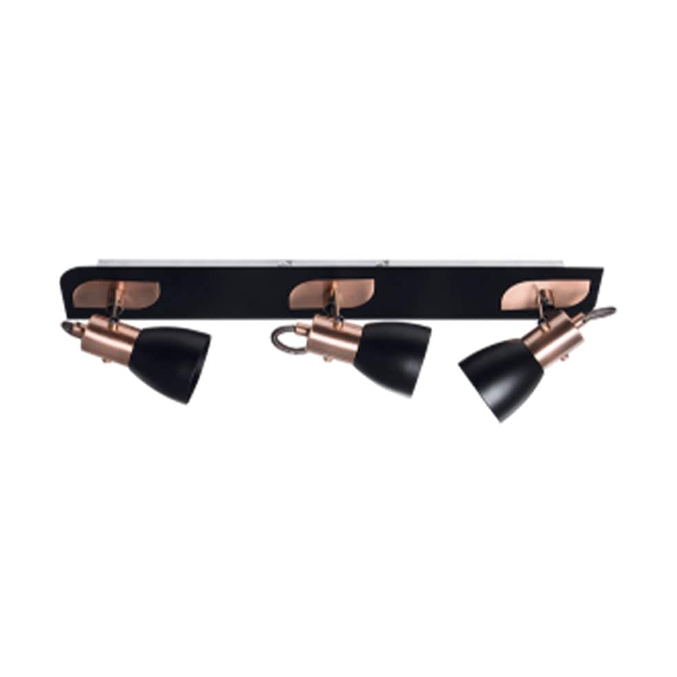 The Lighting Club Spotlight Kayla Aluminium Triple Spotlight Black and Copper S156/3 BK/COPPER 6007226059403