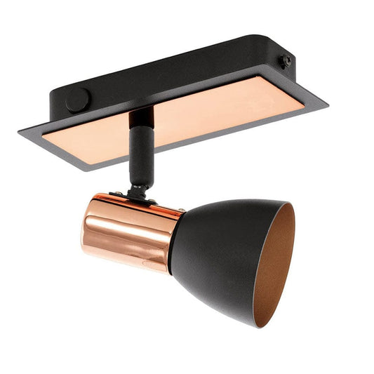 The Lighting Club Spotlight Barnham Single Spotlight | Black & Copper S156 9002759945848