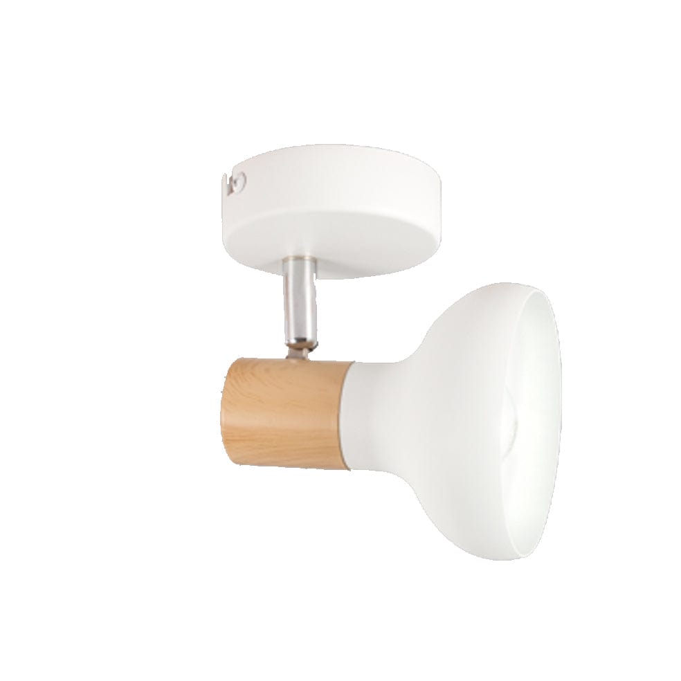 The Lighting Club Spotlight Alina Metal and Wood Finish Spotlight White S401/1 WHITE 6007226071269