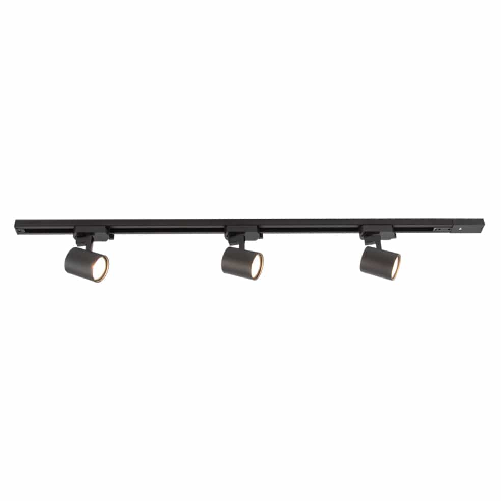 The Lighting Club Lighting Black Bister Pack Aluminium Tracklight | Black or White S410/3 BLACK 6007226082975