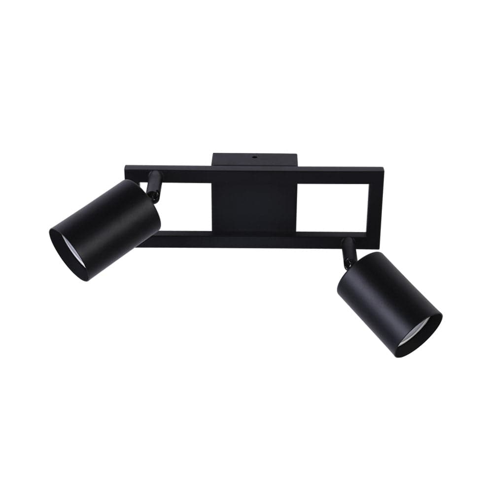 The Lighting Club Spotlight Black Darcey Aluminium Double Spotlight Brass | Black S413/2 BLACK 6007226086362