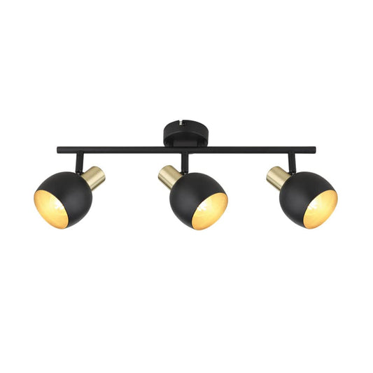 The Lighting Club Spotlight Landon Triple Metal Spotlight Black S417/3 BK/GD 6007226088502