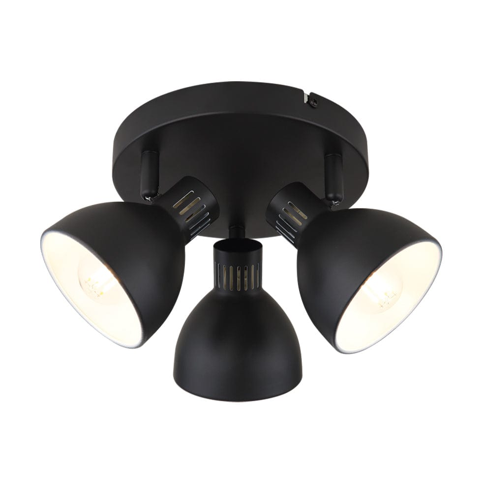 The Lighting Club Spotlight Ellie Triple Metal Spotlight Black S420/3 BLACK 6007226088595
