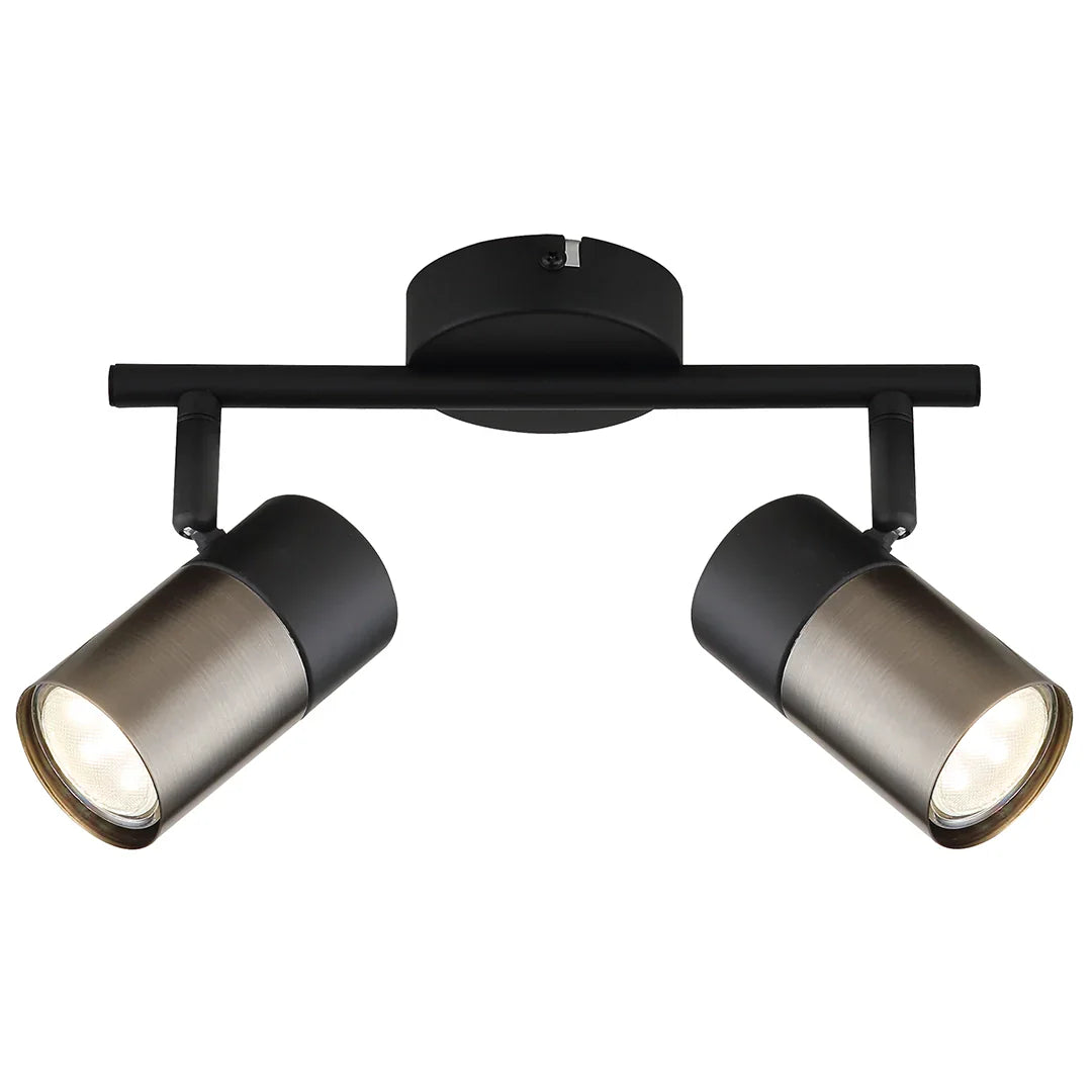 The Lighting Club Spotlight 2 Light Podium Metal Spotlights - 3 Sizes S422/2 BLACK 6007226090406