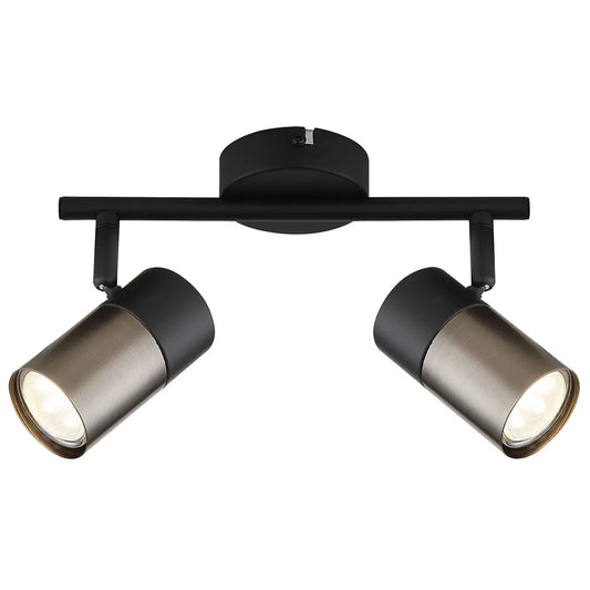 The Lighting Club Spotlight 2 Light Podium Metal Spotlights - 3 Sizes S422/2 BLACK 6007226090406