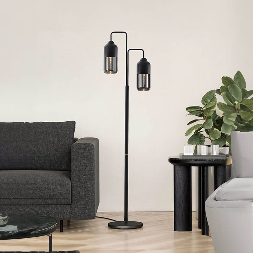 The Lighting Club Floor lamps Florence Floor Lamp Black Metal 2 Light SL418 BLACK 6007226084078