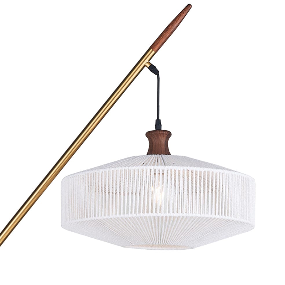 The Lighting Club Floor lamp Gia Wood Look String Shade Floor Lamp SL429 GOLD 6007226087758