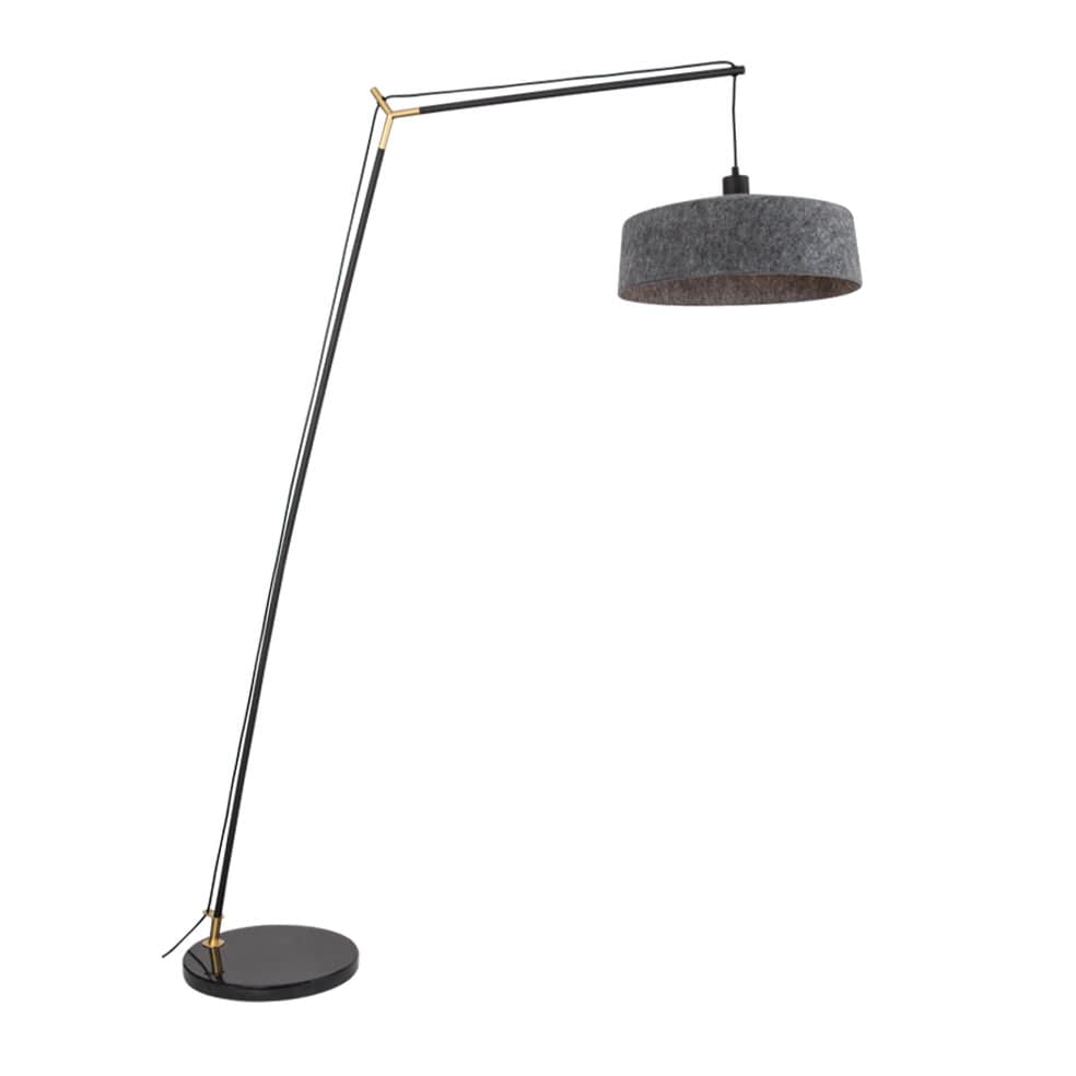 The Lighting Club Floor lamp Alana Metal and Marble Floor Lamp Charcoal SL430 BLACK 6007226088069