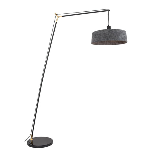 The Lighting Club Floor lamp Alana Metal and Marble Floor Lamp Charcoal SL430 BLACK 6007226088069