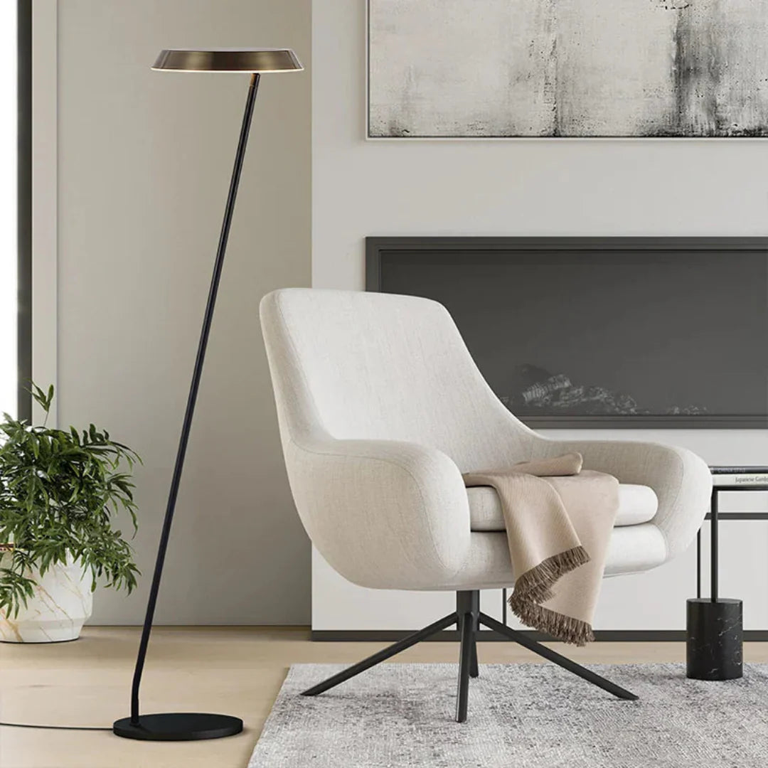 The Lighting Club Floor lamps Brassline Metal and Acrylic Floor Lamp - Antique Brass SL441 ANTIQUE