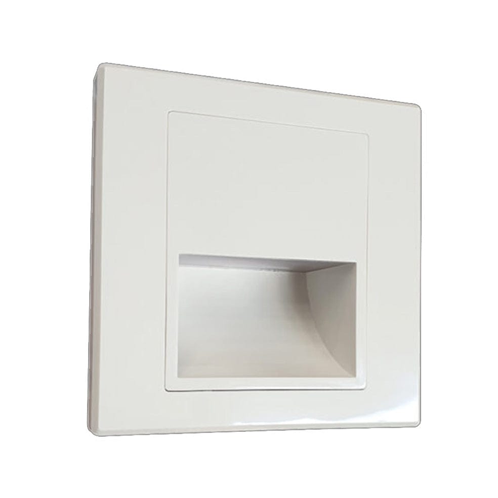 The Lighting Club Wall Light Fixtures White Damien Polycarbonate LED Step Light Black | White ST-LED-107/WH