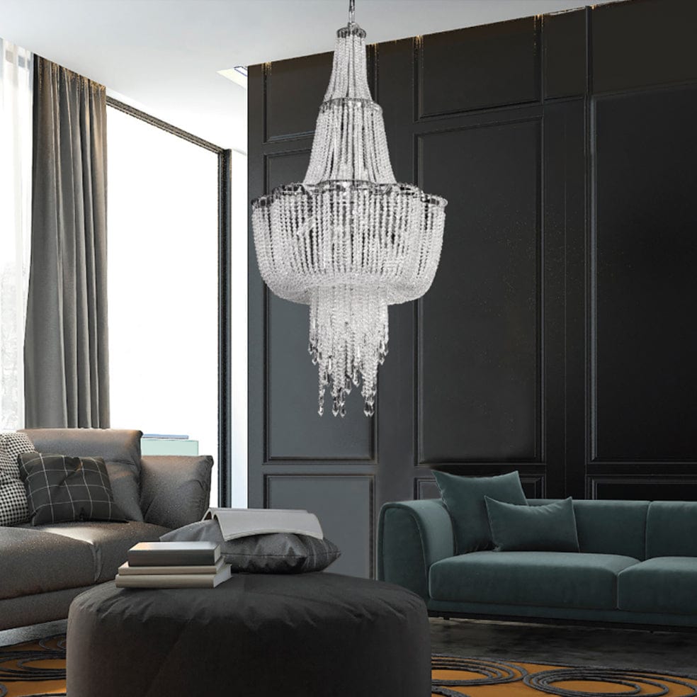 The Lighting Club Amelia Crystal Chandelier in Large | Medium
