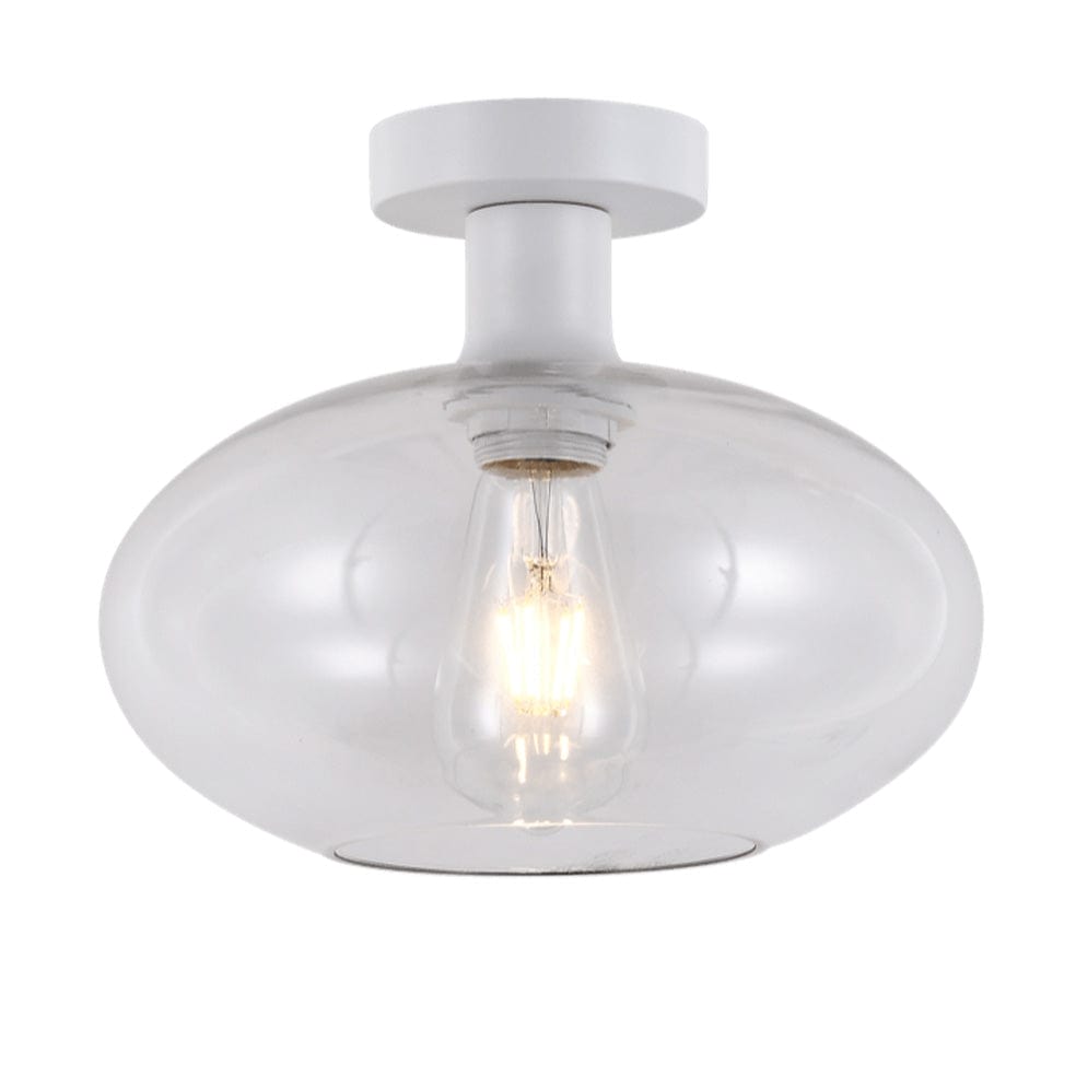 The Lighting Club Ceiling Light Large / Clear Glass and White Orb Ceiling Light | 3 Colours, 2 Sizes T-KLC-1427-L/CL