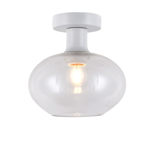 The Lighting Club Ceiling Light Small / Clear Glass and White Orb Ceiling Light | 3 Colours, 2 Sizes T-KLC-1427-S/CL