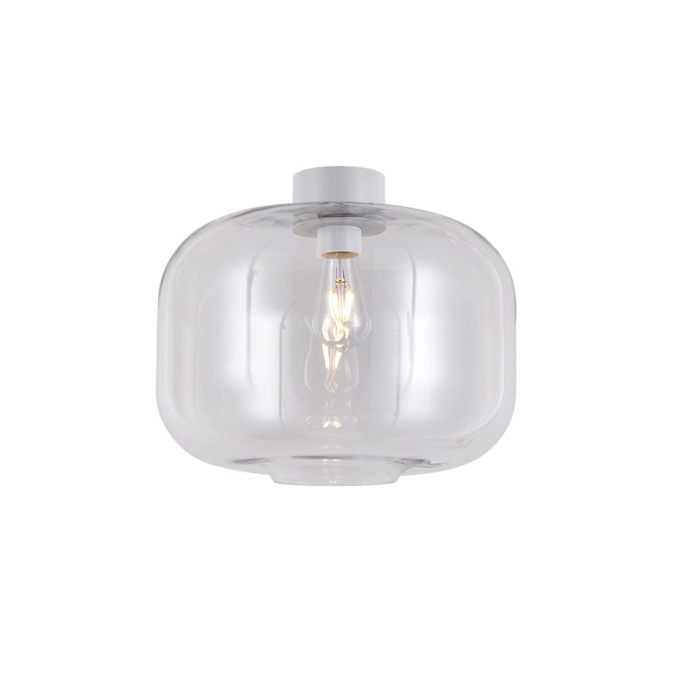 The Lighting Club Ceiling Light Clear Glass and White Oriel Glass Ceiling Light Black | White | Amber T-KLC-1431/CL