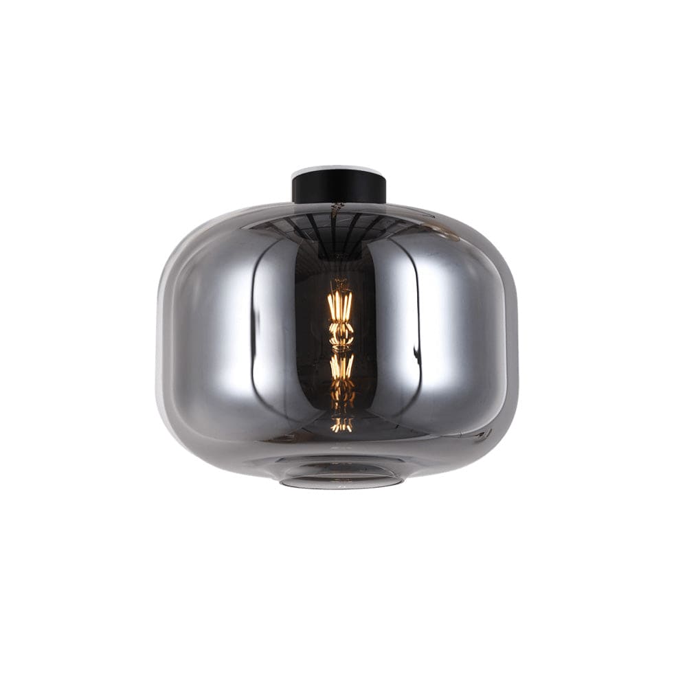The Lighting Club Ceiling Light Smoke Glass and Black Oriel Glass Ceiling Light Black | White | Amber T-KLC-1431/SM