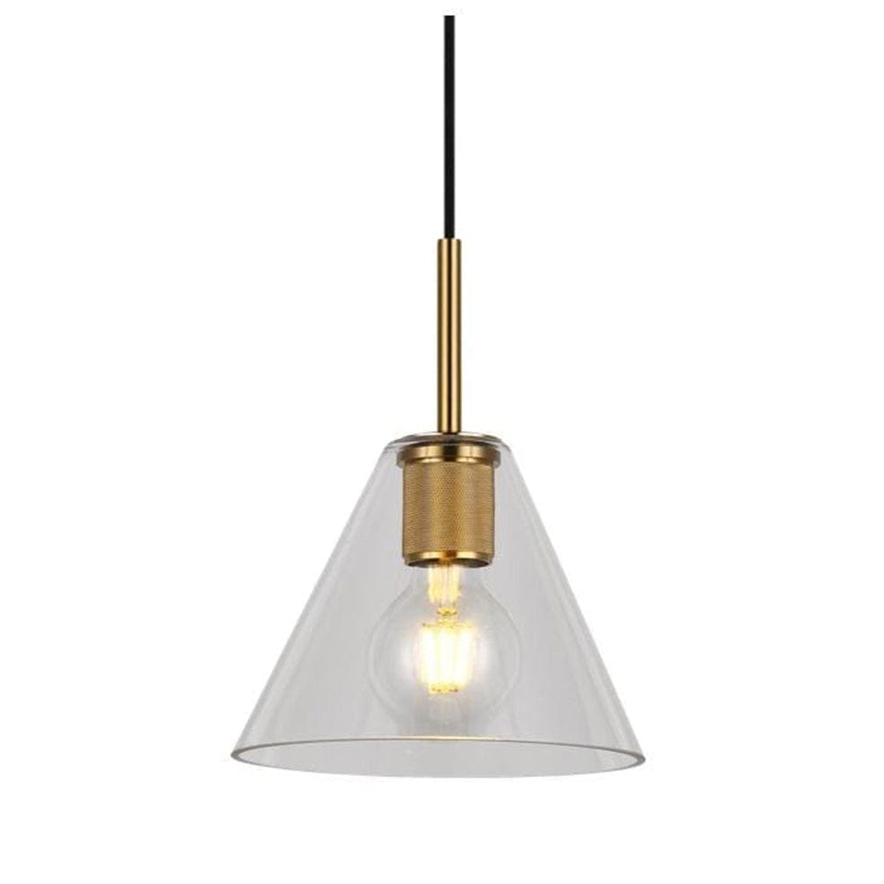 The Lighting Club Pendant Gold Cone Glass Pendant Light Gold | Black | Chrome T-KLCH-10/GD