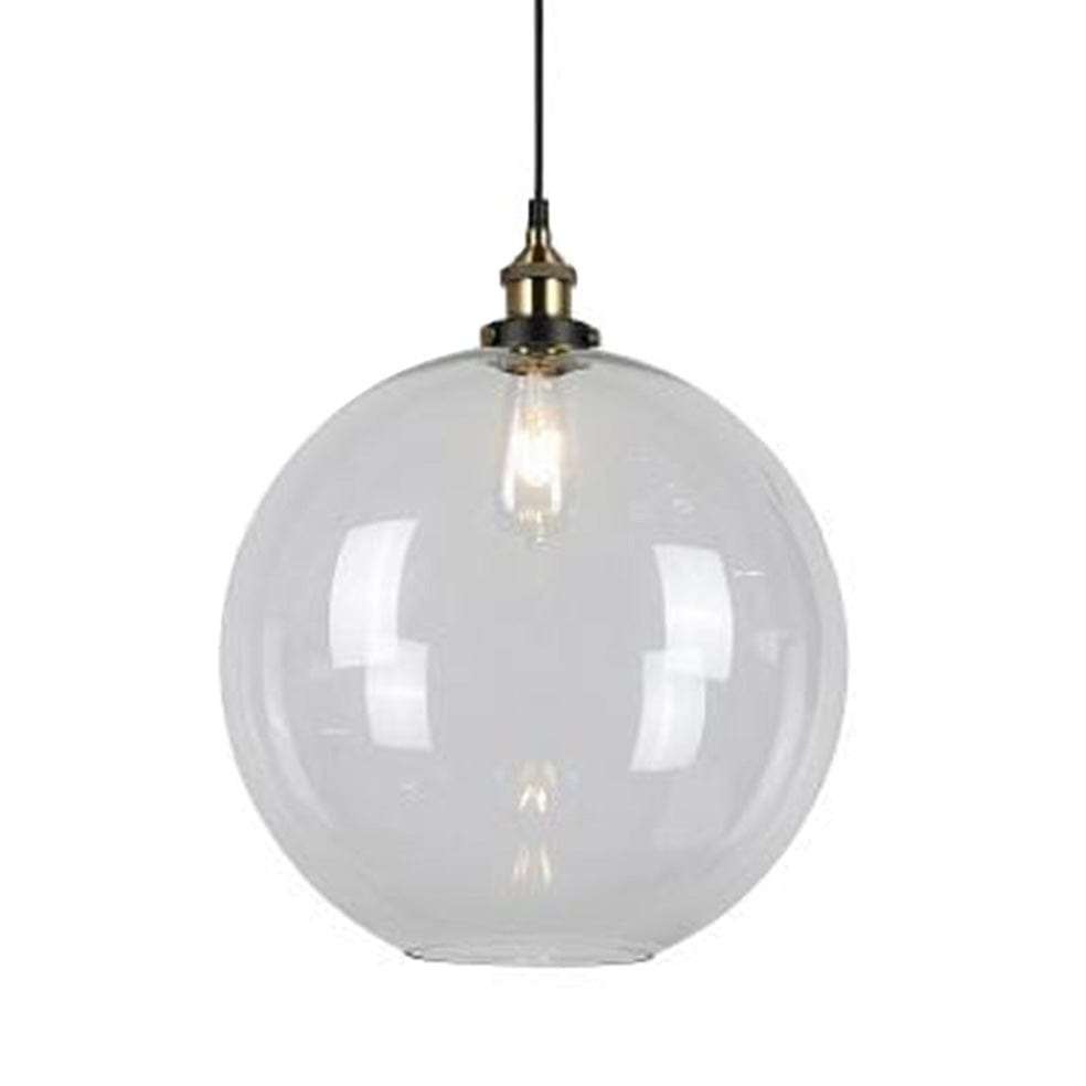 The Lighting Club Pendant Large Antique Brass Glass Ball Pendant Light | 3 Sizes T-KLCH-109/L 0700254842936