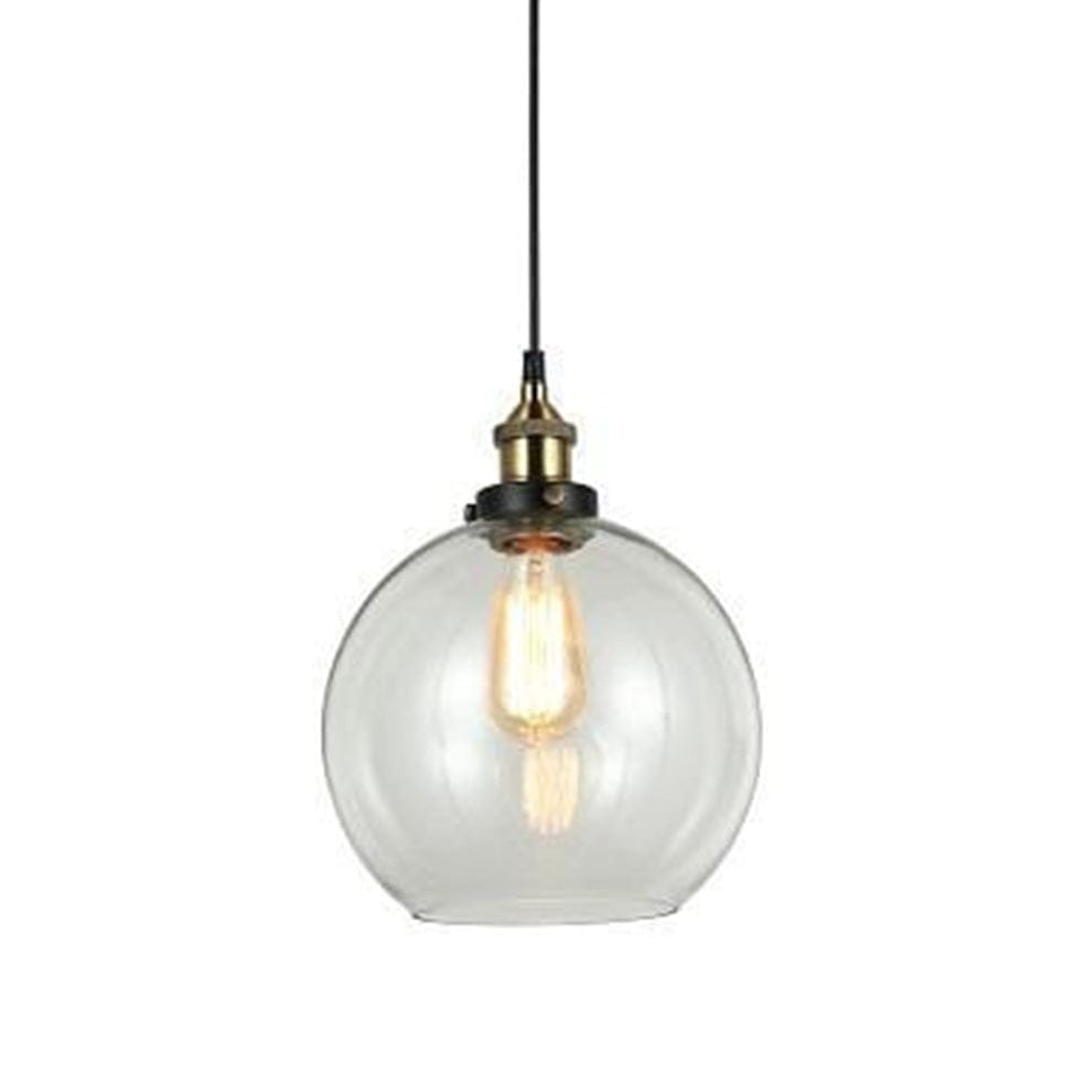 The Lighting Club Pendant Small Antique Brass Glass Ball Pendant Light | 3 Sizes T-KLCH-109/S 0700254842912