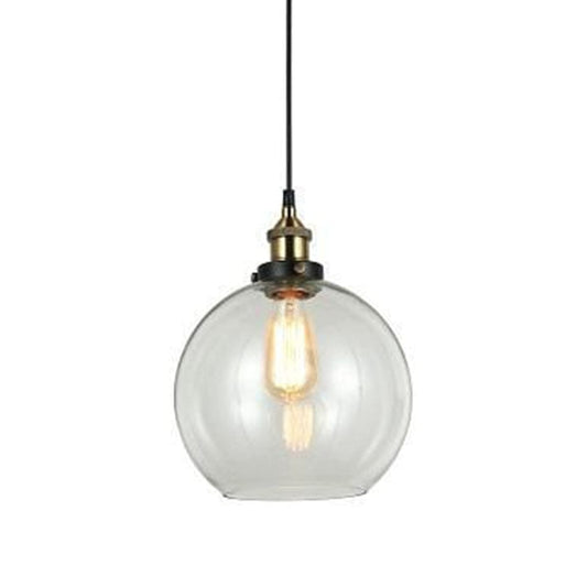 The Lighting Club Pendant Small Antique Brass Glass Ball Pendant Light | 3 Sizes T-KLCH-109/S 0700254842912