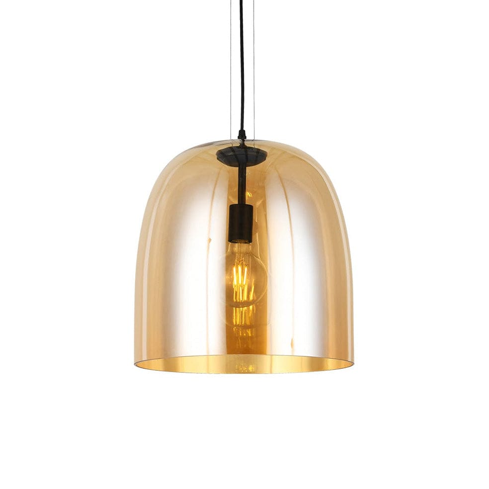 The Lighting Club Pendant Amber Middleton Glass Dome Pendant Light  Smoke, Clear or Amber T-KLCH-110/AB
