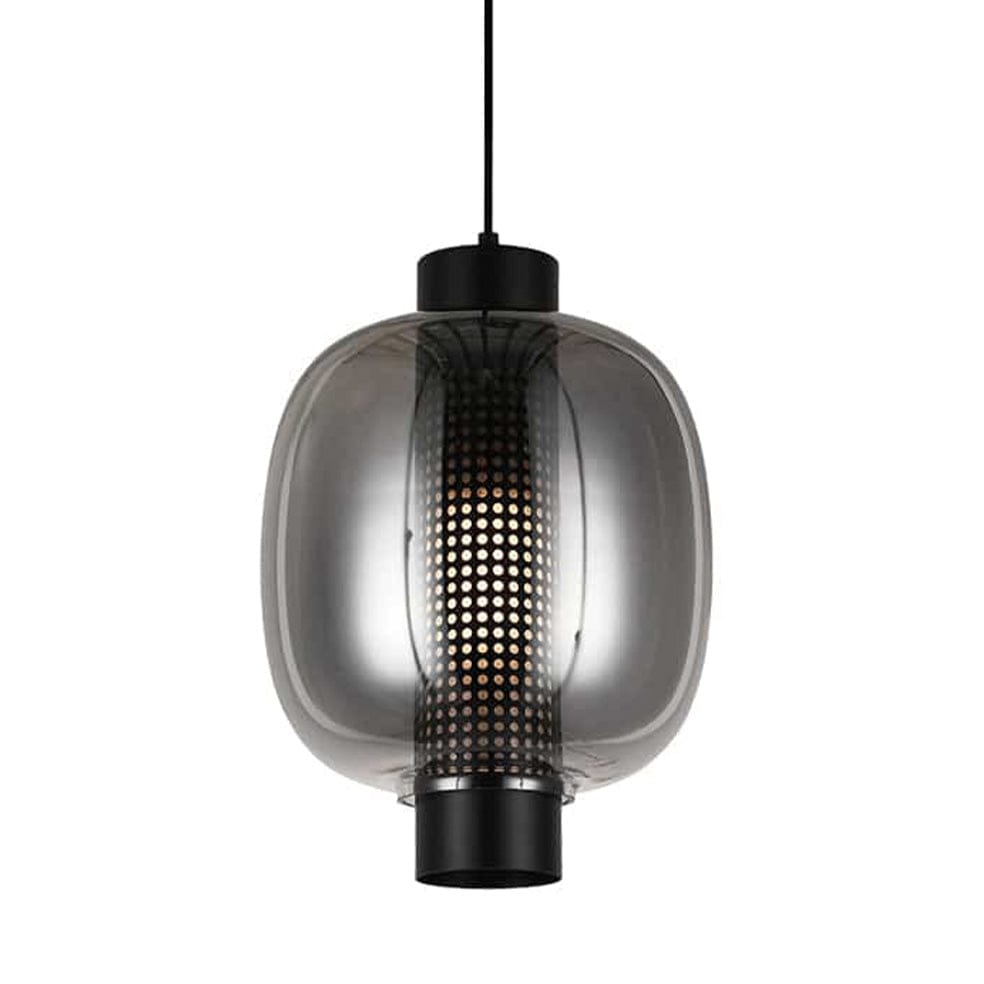 The Lighting Club Lighting Fixtures Large / Black Chicago Glass Pendant Light in Satin Gold or Black T-KLCH-135/BL