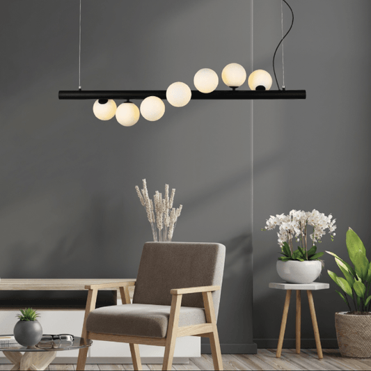 The Lighting Club Black Spiral Chandelier 7 Light Black | Gold T-KLCH-1477/BL