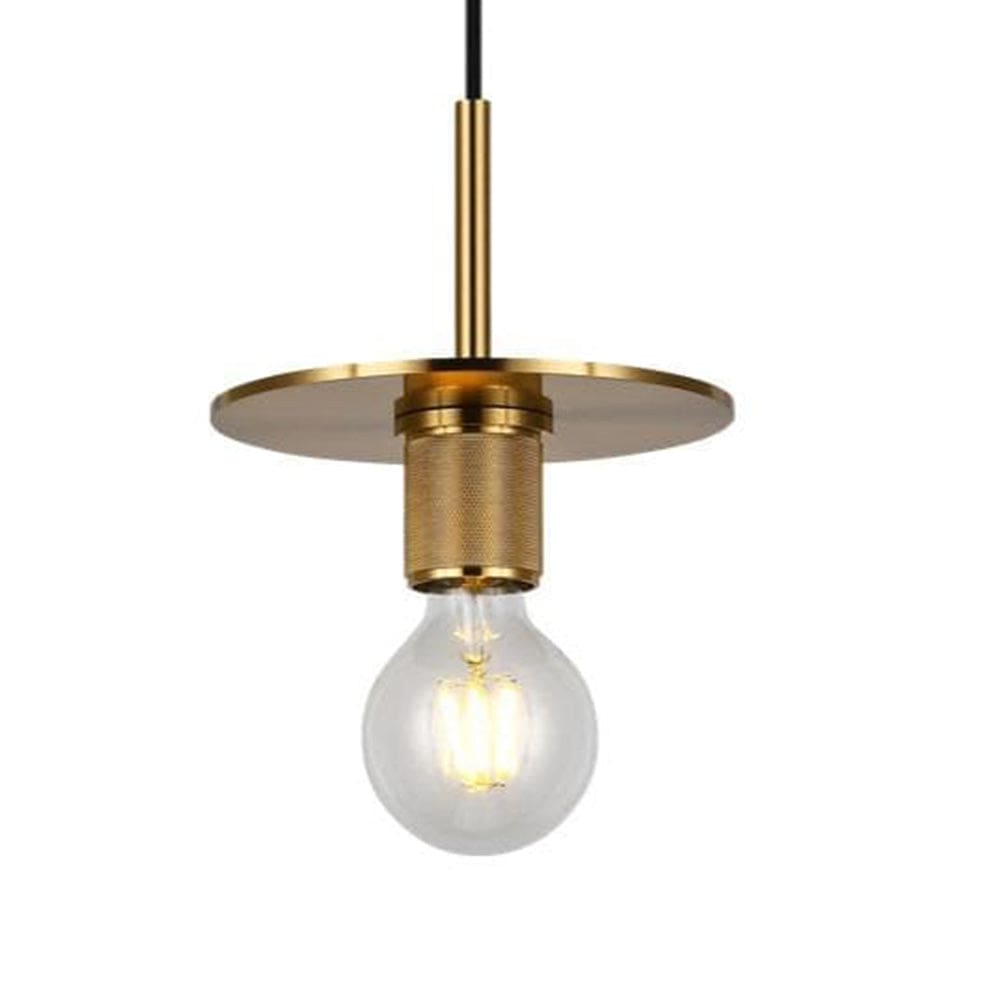 The Lighting Club Pendant Gold Disc Metal Pendant Light Black | Gold | Chrome T-KLCH-40/GD