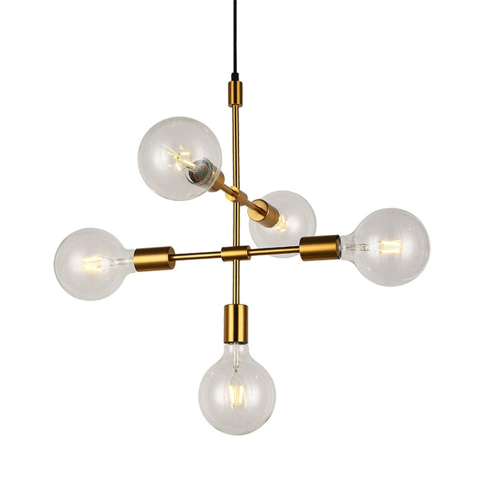 The Lighting Club Pendant Stellar Chandelier 5 Light Brass T-KLCH-707