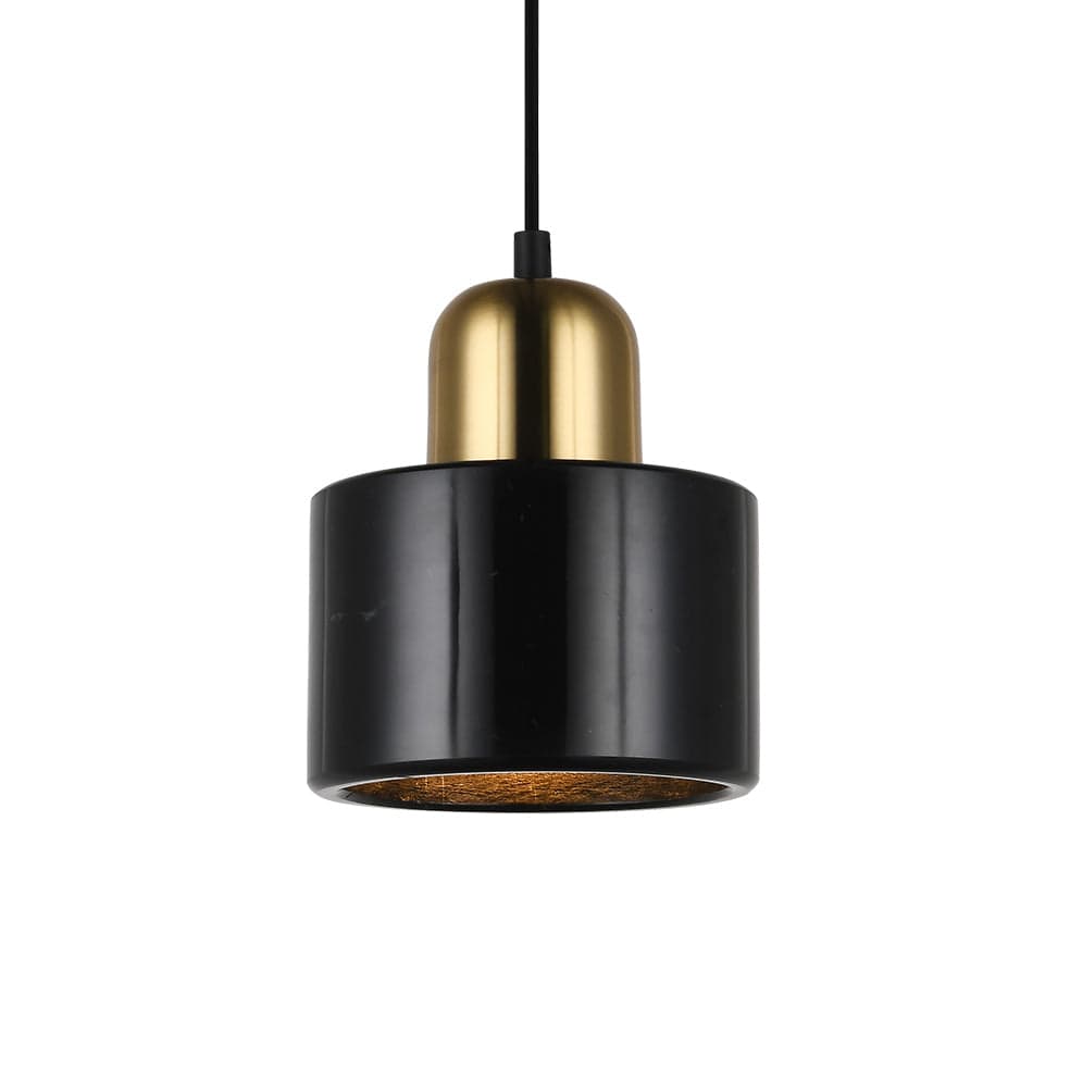 The Lighting Club Pendant Lights Black Melanie Marble and Metal Pendant Light Green | White | Black T-KLCH-840/BL