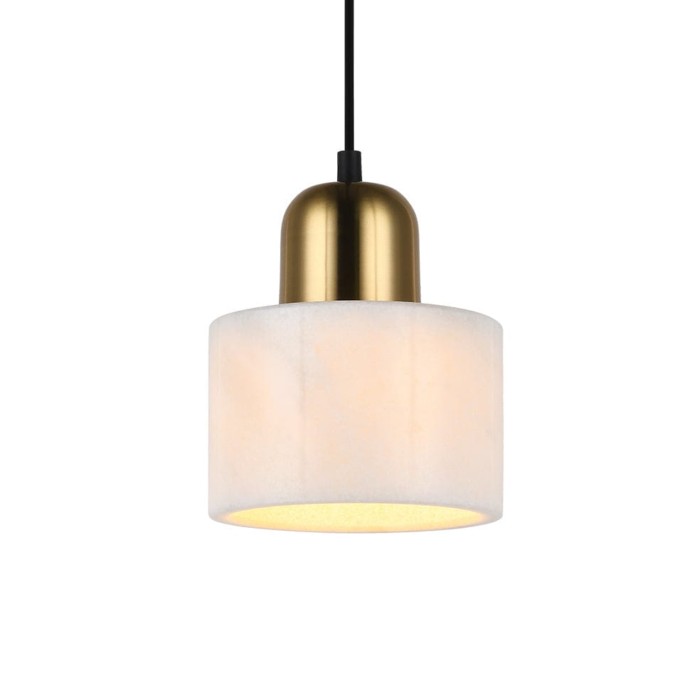 The Lighting Club Pendant Lights White Melanie Marble and Metal Pendant Light Green | White | Black T-KLCH-840/WH
