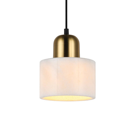 The Lighting Club Pendant Lights White Melanie Marble and Metal Pendant Light Green | White | Black T-KLCH-840/WH