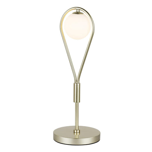 The Lighting Club Lamps Rain Drop Table Lamp Satin Gold Opal Glass T-KLT-130T