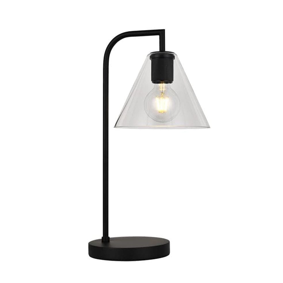 The Lighting Club Pendant Black Ella Metal and Glass Table Lamp Black | Gold T-KLT-1472/BL