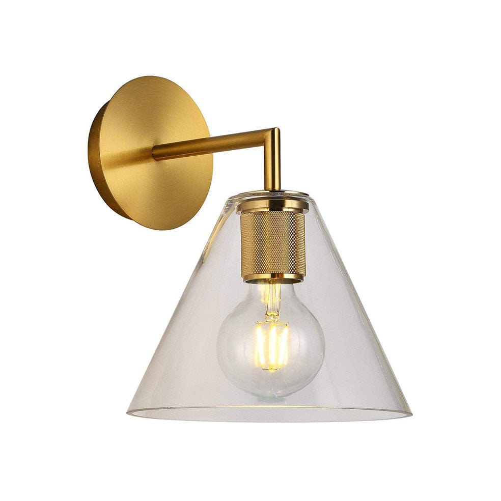 The Lighting Club Wall light Gold Trends Glass Wall Light Cone Black | Gold | Chrome T-KLW-10/GD